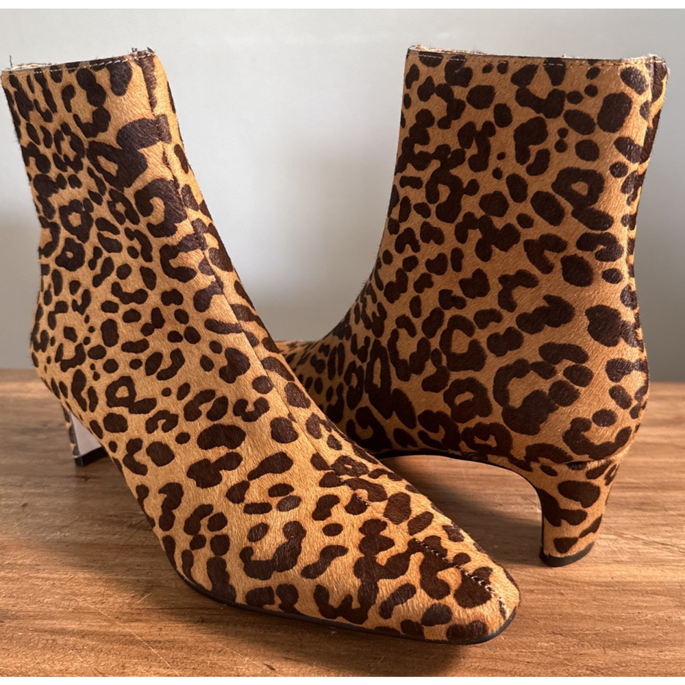 Steve Madden Delvie Leopard Heels | Real Fur Animal Print | US 6 | NIB | RT $139
